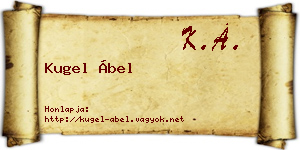 Kugel Ábel névjegykártya