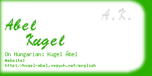 abel kugel business card